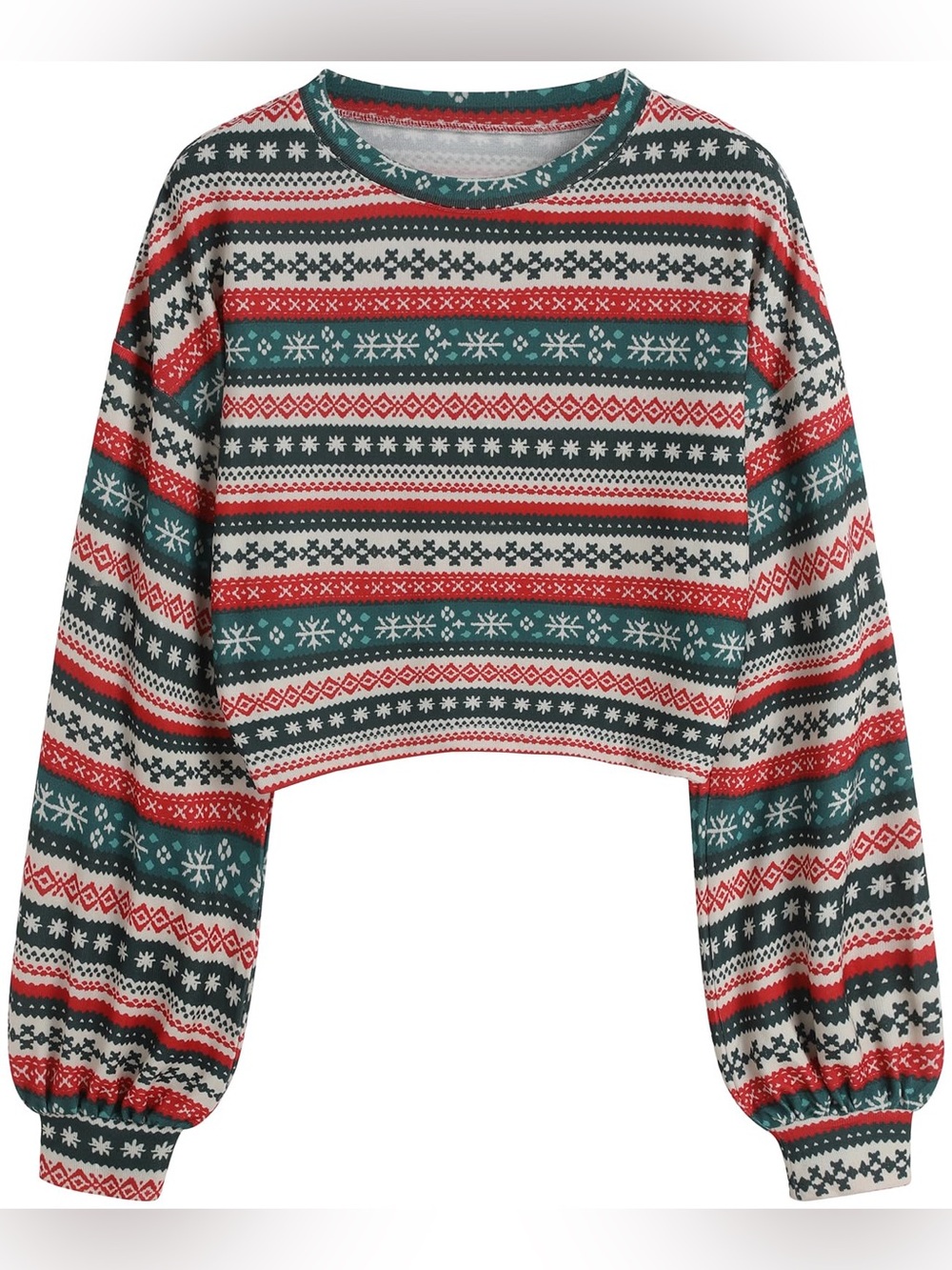 ZAFUL Holiday Cropped Sweater